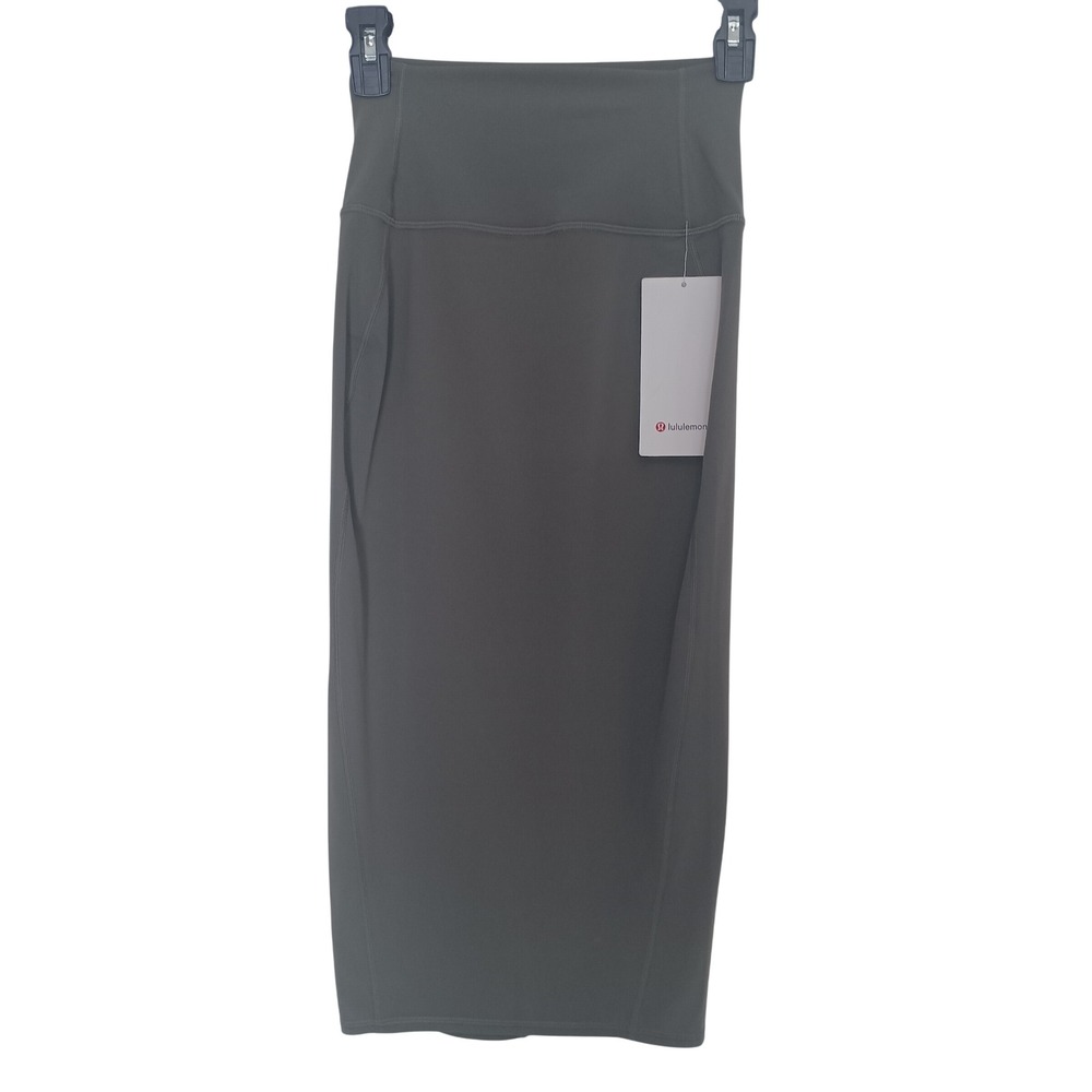lululemon Nulu Slim-Fit HR Skirt Women 4 Army Green Asia Design Edition LW8AH0S - Picture 1 of 7